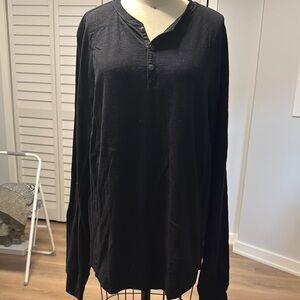 Goodman Brand Men's Black Henley Shirt Size XL